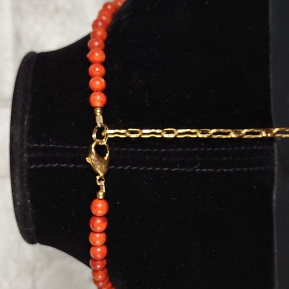Vintage Lee Sands Sponge Coral Bead Necklace - Picture 2 of 4